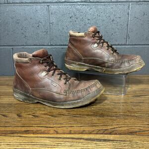 Rocky Leather Moc Toe Hiking/Work Boots Brown Lace Up Outdoor Size 12M